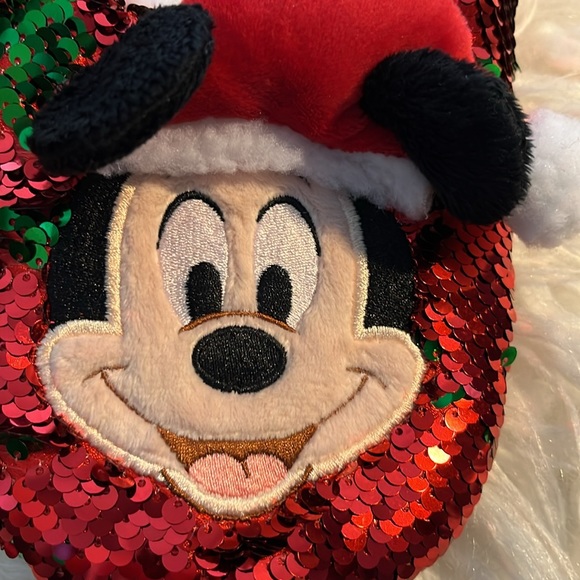 Disney Parks Mickey & Minnie size LG 9/10 Christmas slippers - Picture 2 of 8